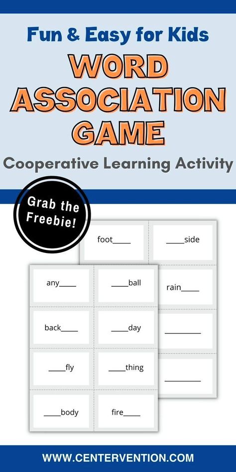 Counselors, school administrators, and classroom teachers will love this free cooperation game for kids. Your students will use the task cards to play a word association game. They will list words and will say the first thing that comes to mind. As students explore many acceptable answers they will learn the value of respectful communication as a life skill. Printable lesson plan to increase social skills. Respectful Communication, Empathy Activities, Teamwork Activities, Cooperative Learning Strategies, Word Association, Cooperative Learning Activities, Social Emotional Learning Lessons, Social Skills Lessons, Social Skills For Kids