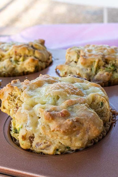 Zucchini Scones Recipe, Bacon And Cheese Muffins, Hearty Muffins, Gluten Free Zucchini Recipes, Fodmap Recipes Dinner, Low Fodmap Recipes Dinner, Bacon Muffins, Winter Squash Recipes, Gluten Free Scones