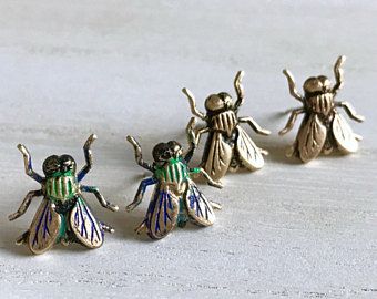 Insect Earrings, Fly Earrings, Earrings Weird, Creepy Earrings, Bug Earrings, Weird Earrings, Bug Jewelry, Weird Gifts, Insect Jewelry