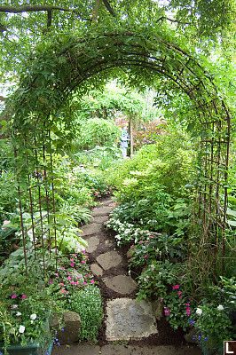 Arch In Back Yard Garden Archway, Garden Vines, Garden Arches, Have Inspiration, The Secret Garden, Woodland Garden, Garden Pathway, Garden Designs, Plants And Flowers