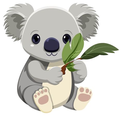 Cute koala cartoon character | Free Vector #Freepik #freevector #cartoon-svg #cartoon-drawing #food-clipart #clip-art Koala Cartoon, Koala Drawing, Preschool Activities Toddler, Cute Koala, Animal Clipart, Cartoon Clip Art, Bear Cartoon, Koala Bear, Cartoon Character