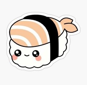 #sushi #stickers #kawaii Emoji Puzzle, Stationery Aesthetic, Cute Sushi, Kawaii Sushi, Sashimi Sushi, Nigiri Sushi, Preppy Stickers, Cute Laptop Stickers, Cute Animal Drawings Kawaii