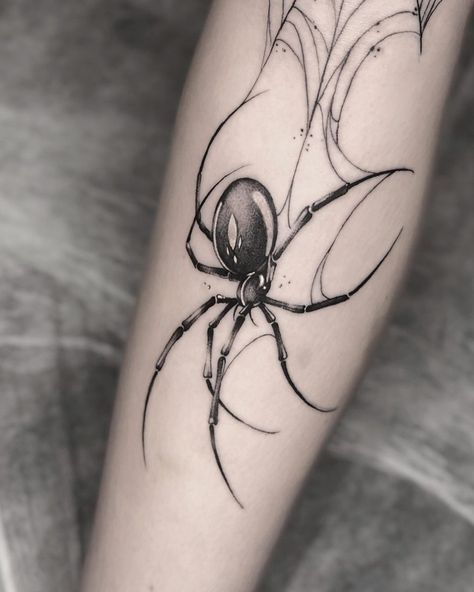 Spider Tattoo Design, Blast Over Tattoo, Spider Web Tattoo, Tattoo Filler, Web Tattoo, Palm Tattoos, Spider Tattoo, Knee Tattoo, Hand Tattoos For Guys