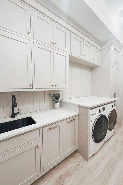 Pantry Cabinet Laundry Room, Laundry Room Floor To Ceiling Cabinets, Laundry Room Cabinets To Ceiling, Tall Ceiling Laundry Room, Laundry Room Tall Ceilings, Floor To Ceiling Cabinets Laundry, Laundry Room Tall Cabinet, Ceiling Cabinets, Garage Laundry Rooms