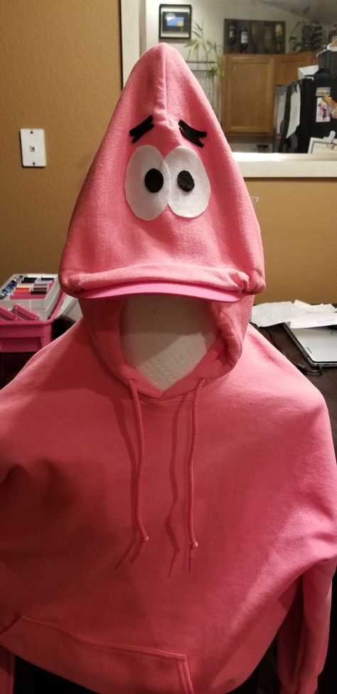 Spongebob Patrick Halloween Costumes, Family Spongebob Costumes, Spongebob Patrick Costume, Diy Spongebob Characters Costume, Patrick Costume Spongebob, Diy Patrick Star Costume, Patrick Halloween Costume, Diy Spongebob Costume, Squidward Costume