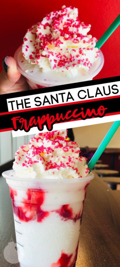 How to make The Santa Claus Frappuccino at Starbucks #starbucks #starbuckssecretmenu #starbucksholiday #frappuccinorecipes Copycat Starbucks Drinks, Menu Drink, Starbucks Holiday Drinks, Plating Food, Presentation Food, Secret Starbucks Recipes, Frappe Recipe, Cold Christmas, Coffee Recipes Starbucks