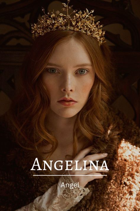 Angel Name Aesthetic, Angelina Name Meaning, Angelina Aesthetic Name, Female Angel Names, Angelina Name, Aesthetic Goddess, Fearless Aesthetic, Names Character, Kingdom Names