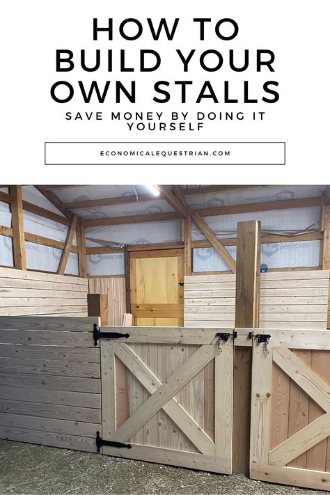 DIY Stall Build Diy Stall Doors, Horse Stalls Diy, Horse Stalls Doors, Small Horse Barns, Horse Farm Ideas, Barn Hacks, Diy Horse Barn, Horse Barn Ideas Stables, Barn Stalls