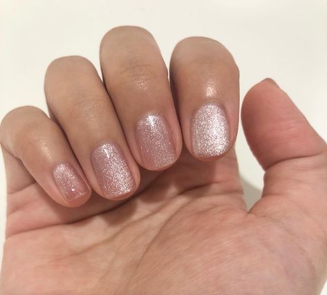 #shortnails #pink #aesthetic #glitter Shirt Glitter Nails, Pink Aesthetic Glitter, Glitter Jelly Nails, Short Glitter Nails, Glitter Nails Design, Pink Shimmer Nails, Squoval Acrylic Nails, Aesthetic Glitter, Matric Dance