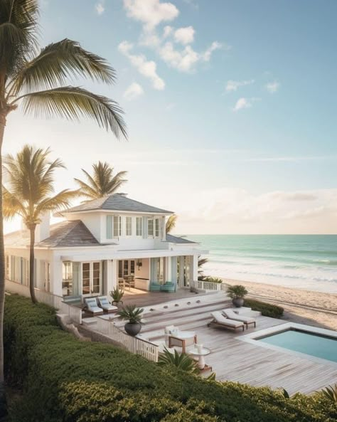 Florida Houses On The Beach, Coastal Home Architecture, Costal House Outside, Beach House In Australia, Coastal House Design Exterior, Dream House Beach Ocean Views, Coastal Boho House Exterior, Beach Lake House, Home Near Beach