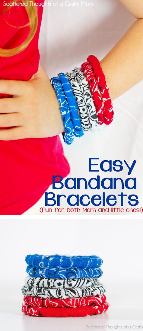 Bandana Armband, Diy Tas, Bandana Bracelet, Bandana Crafts, Crafts For Teens To Make, Scouts Crafts, Fabric Bracelets, Vbs Crafts, Operation Christmas Child