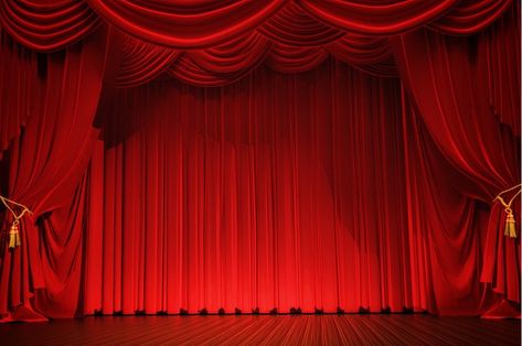 movie-theaters-and-venues | by wiriwirionline House Front Wall Design, Theatre Curtains, Front Wall Design, Stage Curtains, Theatre Photography, Red Drapes, Stage Background, Curtain Backdrops, Stage Backdrop