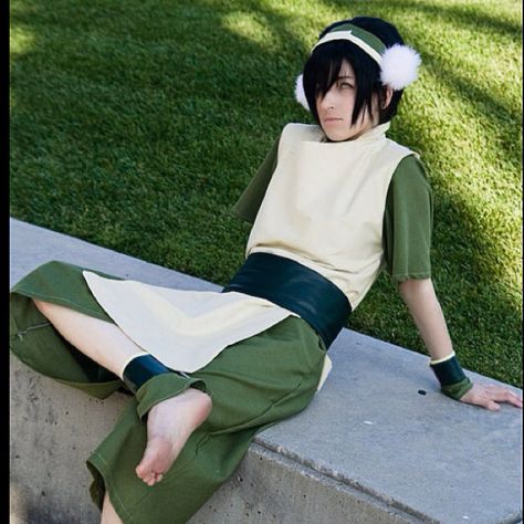 Toph...is that a guy? Toph Cosplay Diy, Toph Beifong Cosplay, Toph Cosplay, Avatar Toph, Juri Street Fighter, Toph Beifong, Eastern Screech Owl, Office Halloween, Moon Cosplay