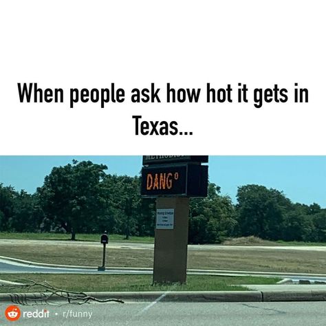 Texas Humor on Instagram: “DANG! Its spicy outside!” Texas Humor, Texas Weather, America Memes, Country Humor, Tri Cities, Really Funny Joke, Hysterically Funny, Really Funny Pictures, Funny Laugh