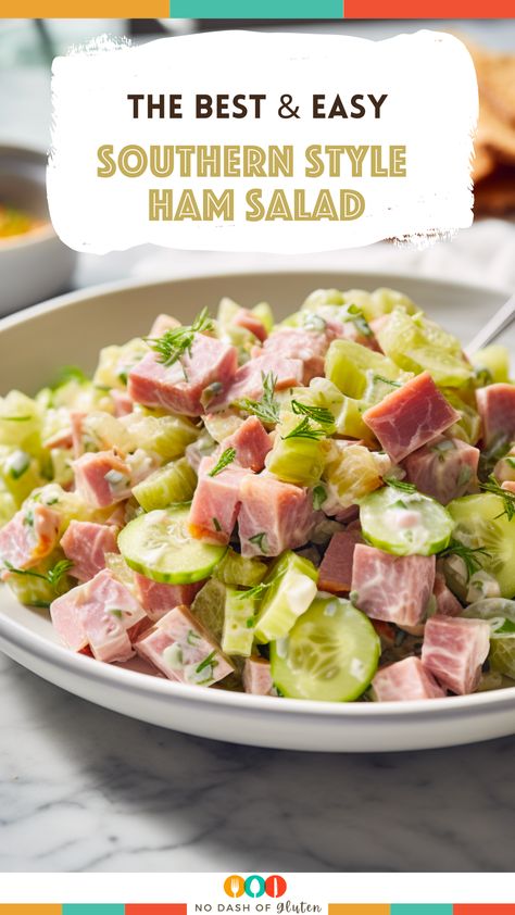 Embrace the taste of the South with our quick & savory Southern Style Ham Salad. Diced ham, sweet pickles, & creamy mayo create a symphony of flavors. Perfect for busy nights or gatherings. Spread, dip, enjoy! Taste the charm of the South today! Easy Ham Salad, Ham Salad Recipe, Ham Salad Recipes, Easy Ham, Ham Salad, Creative Snacks, Southern Kitchens, Tossed Salad, Sweet Pickles