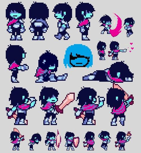 Spamton Pixelart, Deltarune Kris Sprite, Deltarune Reference, Deltarune Kris Fanart, Deltarune Sprites, Kris Deltarune Fanart, Deltarune Oc, Pixel Art Character Design, Undertale Pixel Art