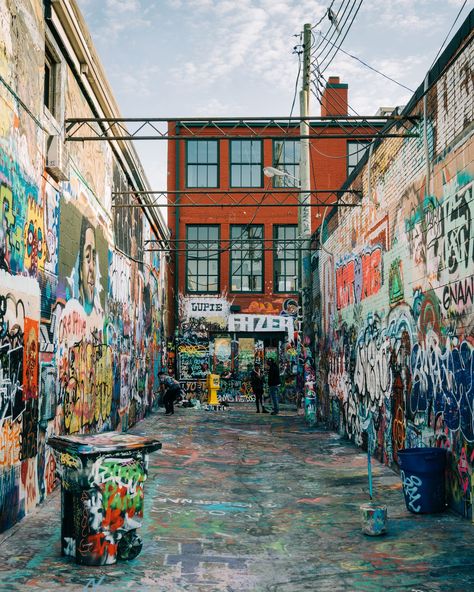 Street art at Graffiti Alley, Baltimore, Maryland Baltimore Street, Golden Coast, Image House, Baltimore, City Skyline, Framed Artwork, Lighthouse, Night Life, Frames On Wall