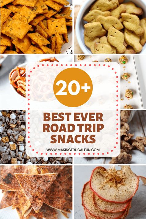 Save money and time by packing these snacks for road trips! Make everyone's favorites and even the kids will be happy with these snack ideas! Travel Snack Recipes, Snack Ideas For Traveling Road Trips, Roadtrip Snacks For Kids, Snacks For Road Trip, Travel Snack Ideas, Oyster Crackers Recipe, Banana Cookie Recipe, Road Snacks, Car Snacks