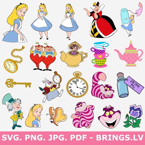 Alice In Wonderland Drawing Easy, Alice In Wonderland Cricut, Alice In Wonderland Flash Tattoo, Alice In Wonderland Vector, Alice Nails, Alice In Wonderland Images, Alice In Wonderland Stickers, Alice In Wonderland Svg, Alice In Wonderland Cartoon