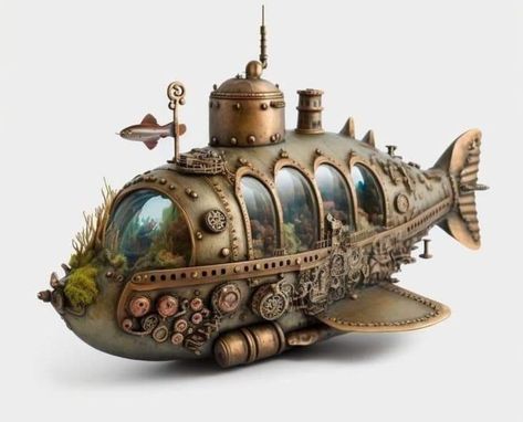 Steampunk Machine, Nautilus Submarine, Steampunk Ship, Steampunk Vehicle, Steampunk Furniture, Steampunk Artwork, Steampunk Stuff, Steampunk Airship, Steampunk Crafts