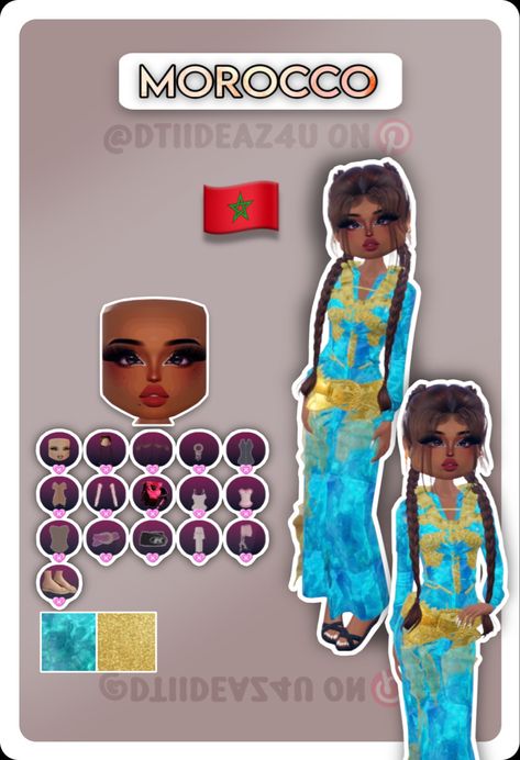 • 🏵️ • - #fyp #dti #dresstoimpress #dress #to #impress #roblox #dtiideas #aesthetic #outfitideas #dresstoimpressideas #idea #board #pin #robloxpin #robloxdti #robloxdresstoimpress Your Culture Outfit Dress To Impress, Culture Dress To Impress, Your Culture Dress To Impress, Trill Art, Board Pin, Country Dresses, Idea Board, Morocco, Dress To Impress