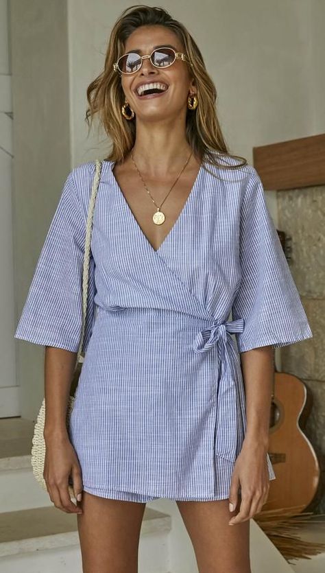 What To Wear In Greece | Greece Outfits for vacation What To Wear In Greece, Greece Vacation Outfit, Home Wear Women, Home Wear Women Casual, Wrap Skort, Homewear Fashion, Greece Vacation, Summer Outfit Ideas, Home Wear