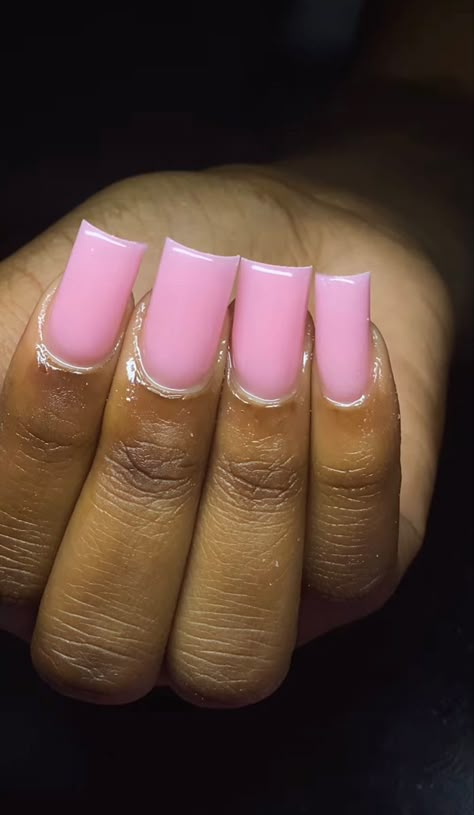 Nails Black Women, Pink Tip Nails, Nails Unique, Duck Nails, Hard Nails, Colored Acrylic, Colored Acrylic Nails, Girly Acrylic Nails, French Tip Acrylic Nails