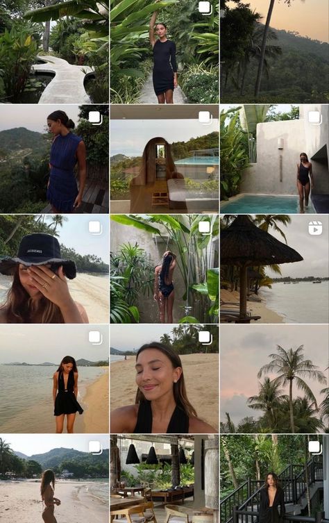 Instagram Feed Summer Theme, Bali Feed Instagram, Tropical Summer Insta Feed, Tropical Summer Feed, Summer Aesthetic Instagram Feed, Instagram Feed Ideas Summer, Summer Feed Instagram Ideas, Insta Photo Ideas Aesthetic Nature, Nature Feed Instagram