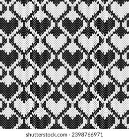 Black And White Pixel Art, Colorwork Chart, Knitting Embroidery, Clover Pattern, Ornamental Pattern, Valentine Background, Pattern Black And White, Colorwork Knitting, Pattern Knitting