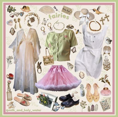 Pastel Fairy Core Outfits, Aesthetic Google Slides, Angel Core Outfit, Sag Rising, Melanie Concert, Lookbook Aesthetic, Fairy Core Outfits, Fairytale Lover, Pastel Fairy