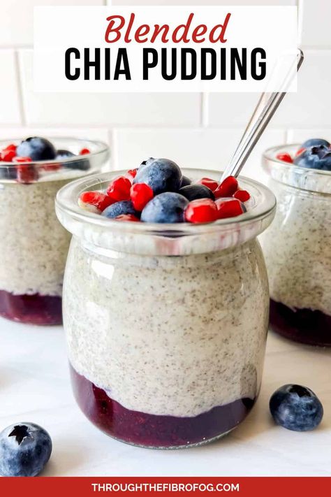 Blended Chia Pudding Blended Chia Seed Pudding Recipe, Chia Seed Blended Pudding, Chia Pudding Blended, Blended Chia Pudding, Antihistamine Diet, Quick Vegan Breakfast, Autumn Meals, Pudding Mousse, Low Histamine Foods