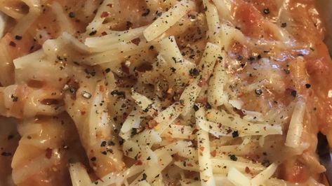 Spicy Tuna Pasta Recipe by Tasty Spicy Tuna Pasta, Vegetable Stock Cubes, Tomato Puree, Tuna Pasta, Spicy Tuna, Crushed Garlic, Chili Flakes, Grated Cheese, Vegetable Stock