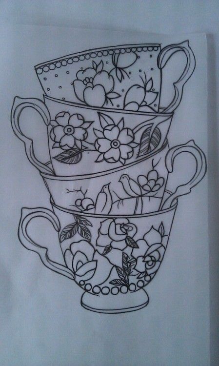 Tea cups Tea Tattoos, Teacup Tattoo, Cup Tattoo, Desenho Tattoo, Vintage Tattoo, Skin Art, Rose Tattoos, Love Tattoos, Pretty Tattoos