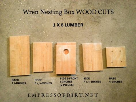 Make a House Wren Nesting Box (Free Plans) Nesting Boxes Diy, Bluebird House Plans, Birdhouse Plans, Bird House Plans Free, Butterfly Feeders, Bird Nesting Box, House Wren, Wren House, Country Property