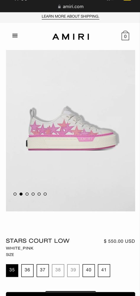 Pink Amiri Shoes, Amiri Shoes, Shoes Star, Cute Online Clothing Stores, Sneakers Cute, Pretty Sneakers, Crocs Fashion, Trendy Shoes Sneakers, Pretty Shoes Sneakers