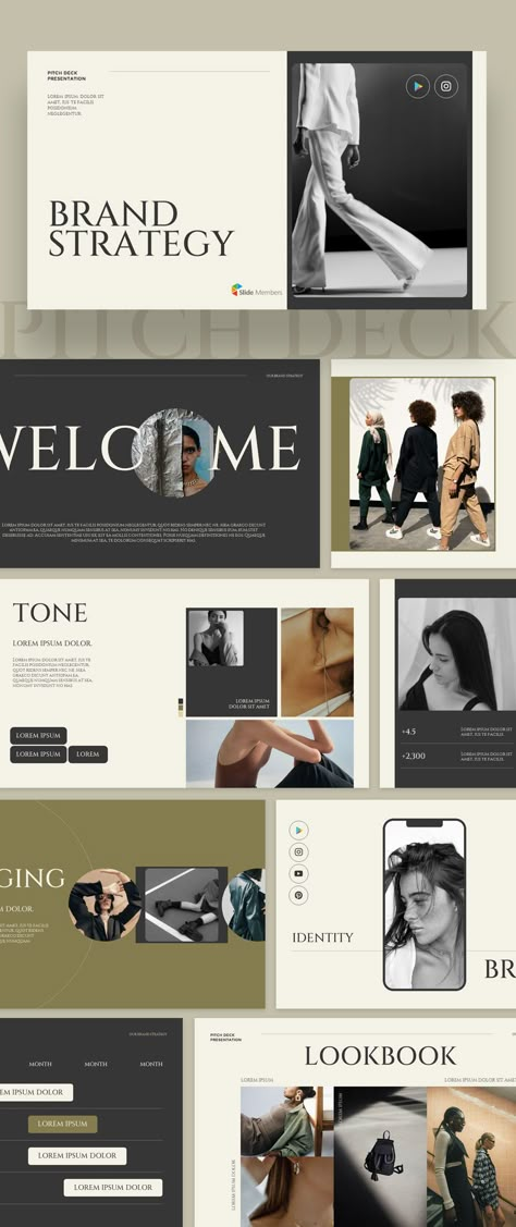 Fashion Pitch Deck Design, Powerpoint Fashion Design, Opening Slide Presentation, Fashion Brand Profile, Fashion Brand Guidelines Design, Proposal Slide Design, Luxury Presentation Layout Design, Agency Proposal Design, Fashion Deck Presentation