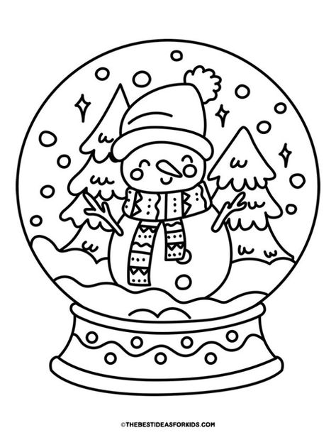 snowman snowglobe coloring page Snow Globe Coloring Pages Free Printable, January Coloring Pages For Kids, January Coloring Pages, Scented Candles Diy, Cute Christmas Coloring Pages, Realistic Paper Flowers, Snowman Coloring, Holiday Coloring Pages, Winter Coloring Pages