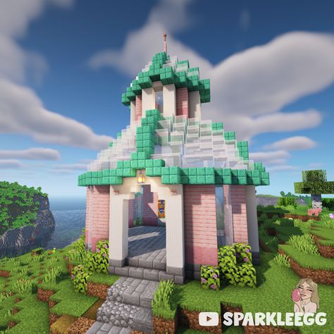 I built a little gazebo to display all of the maps in my 1.20 Minecraft world :) #minecraft #aestheticminecraft #cherrygrove #cutemincraft #cute #aesthetic Minecraft Gazebo Ideas, Minecraft Sky Island, Minecraft Gazebo, Minecraft Palace, Minecraft Enchantments, Server Ideas, Survival Minecraft, Minecraft W, Minecraft Town