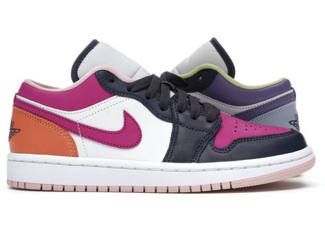 Jordan 1 Low Purple Magenta, Air Jordan 1 Low Purple, Jordan 1 Low Purple, Sneakers Box, Kobe Shoes, Authentic Jordans, Nike Air Jordan 1 Low, Basic Hoodie, Jordan Sneakers