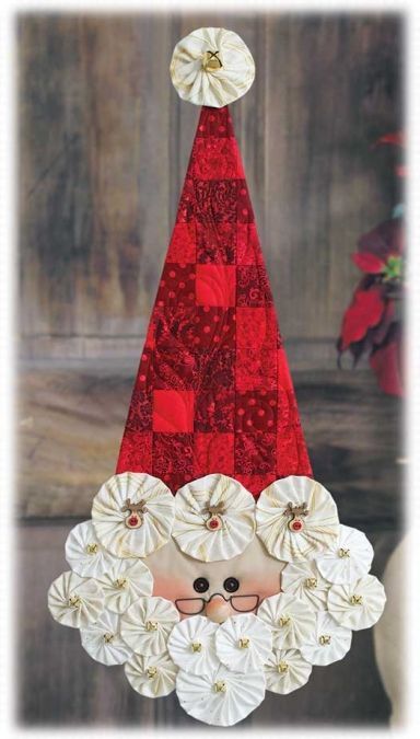 Crafts For Christmas, Happy Hollow, Christmas Fabric Crafts, Yo Yos, Santa Patterns, Handmade Christmas Crafts, Crochet Christmas Trees, Quilted Christmas Ornaments, Closed For Maintenance