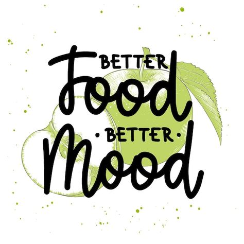 Vector better food better mood brush cal... | Premium Vector #Freepik #vector #food-quotes #motivational-quotes #inspirational-quotes #green-apple Food Calligraphy, Apple Sketch, Apple Quotes, Handwritten Lettering, Unique Lettering, Shutter Stock, Caligraphy Art, Calligraphy Handwriting, Handwritten Letters