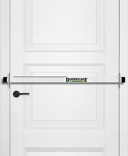 Door Security Bar-by Doorricade-Secure The Entire Width of Your Inward Opening Door with a Proper Security Door Barricade Lock - Hardware Locks - Amazon.com Door Barricade, Door Reinforcement, Door Security, Opening Door, Safe Room, Security Locks, Stud Walls, Security Door, Front Door