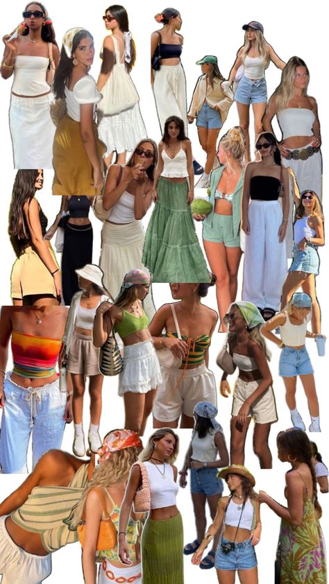 Summer outfit ideas aesthetic Hawaii Outfit Inspiration, Cali Outfits, Summer Vacation Outfit Ideas, Italy Summer Outfits, Rome Outfits, Thailand Outfit, Spain Outfit, Vacation Outfit Ideas, Holiday Outfits Summer