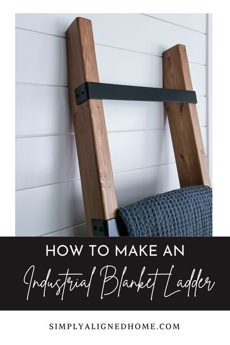 Industrial Blanket Ladder, Blanket Ladder Decor, Blanket Ladders, Quilt Ladder, Diy Ladder, Diy Blanket Ladder, Wood Ladder, Blanket Ladder, Wooden Ladder