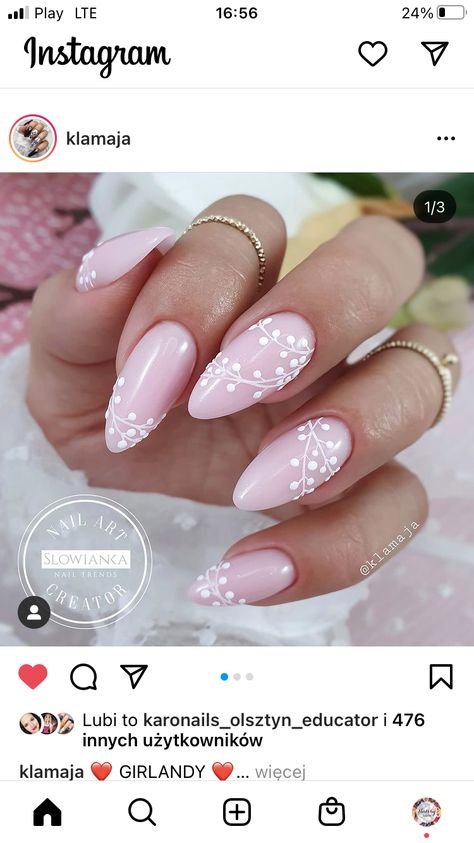 White Nail, Nails 2023, Easter Nails, Classy Nails, Pretty Acrylic Nails, Floral Nails, Fancy Nails, Chic Nails, Short Acrylic Nails