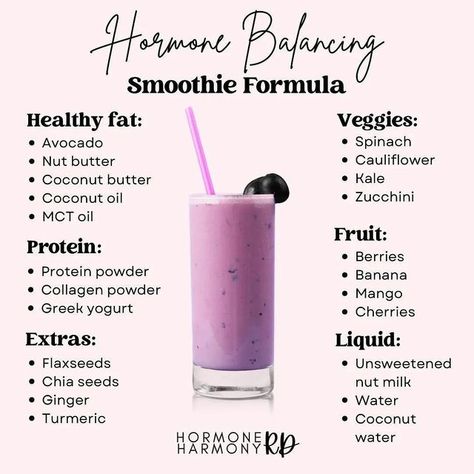 Hormone Balancing Smoothie, Collagen Smoothie, Easy Juice Recipes, Smoothie Recipes Healthy Breakfast, Blueberries Smoothie, Vanilla Coconut, Collagen Powder, Good Smoothies, Healthy Drinks Recipes