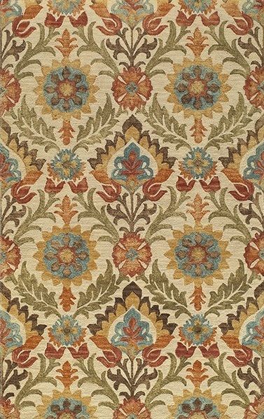 Momeni Tangier TAN-9 Gold Rug Leaf Vector, Momeni Rugs, Hooked Wool, Gold Rug, Rug Direct, Tangier, Floral Area Rugs, Transitional Rugs, Global Design