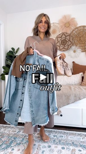 Temu Fall Outfits, Warm Weather Fall Outfits 2024, Jean Shacket Outfit, Shaket Jacket Outfit Fall, Fall Outfit Leggings, Oversized Denim Shirt Outfit, Denim Shacket Outfit, Shacket Outfit, Leggings Outfit Fall