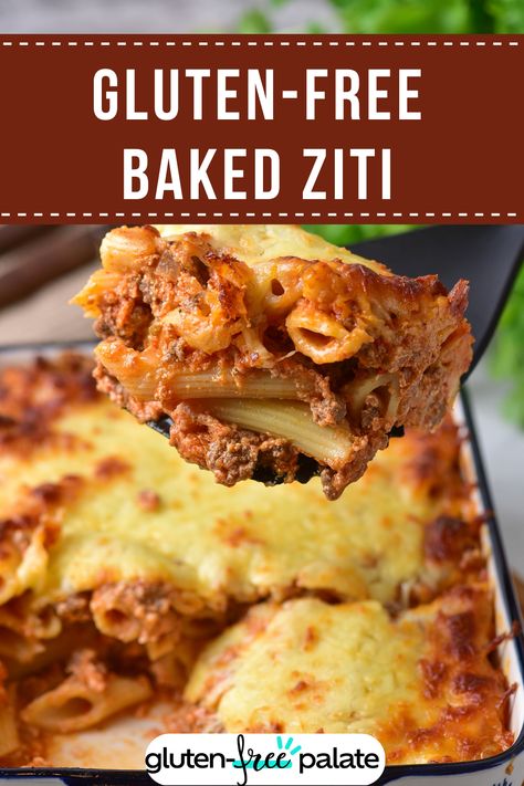 Gluten Free Baked Spaghetti Recipe, Gluten Free Cavatelli Recipe, Gf Pasta Bake, Gluten Free Recipes For A Crowd, Gf Casserole, Gluten Free Baked Ziti, Gluten Free Ground Beef Recipes, Gluten Free Pasta Bake, Cavatelli Recipe