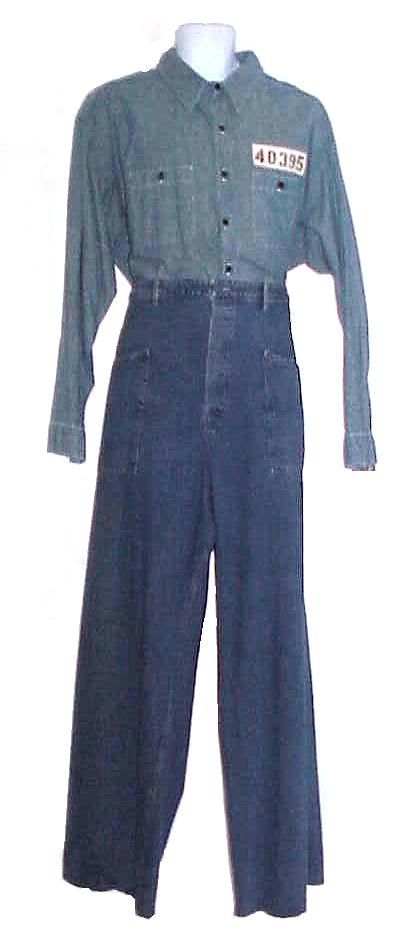 Mens prison outfit from (Shawshank Redemption) Prison Outfit, Guilty Conscience, Vintage Jeans, I Hope, Mens Outfits, Blue